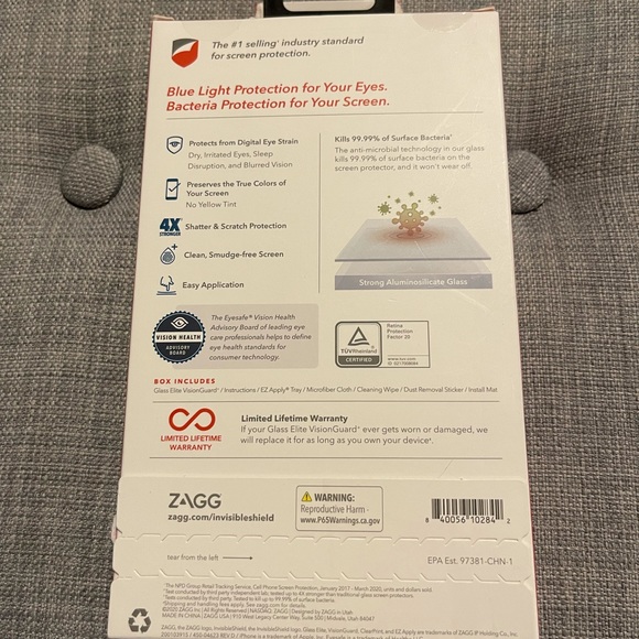 Zagg glass elite vision guard screen protector. IPHONE 11 pro! - Picture 3 of 3